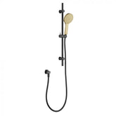 Fienza Kaya Mate Black Rail and Urban Brass Shower